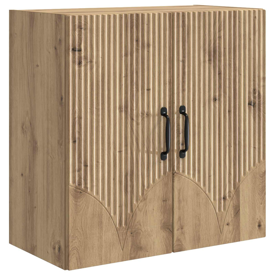 Wandkast Artisanaal eiken 59 x 31 x 60 cm Bewerkt hout