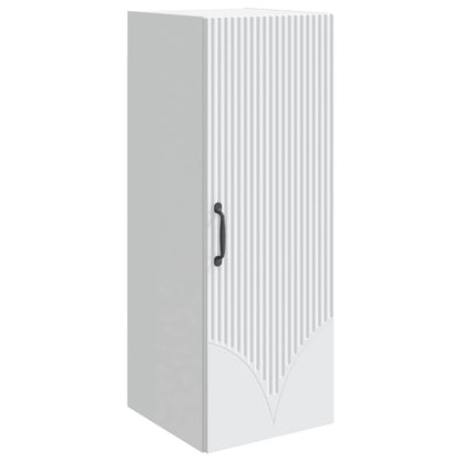 Wandkast Wit 33 x 34,5 x 90 cm Bewerkt hout