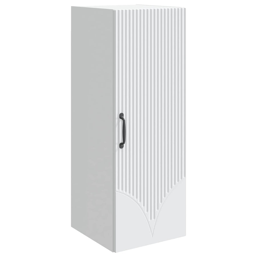 Wandkast Wit 33 x 34,5 x 90 cm Bewerkt hout
