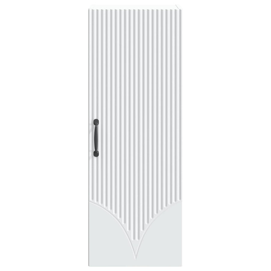 Wandkast Wit 33 x 34,5 x 90 cm Bewerkt hout