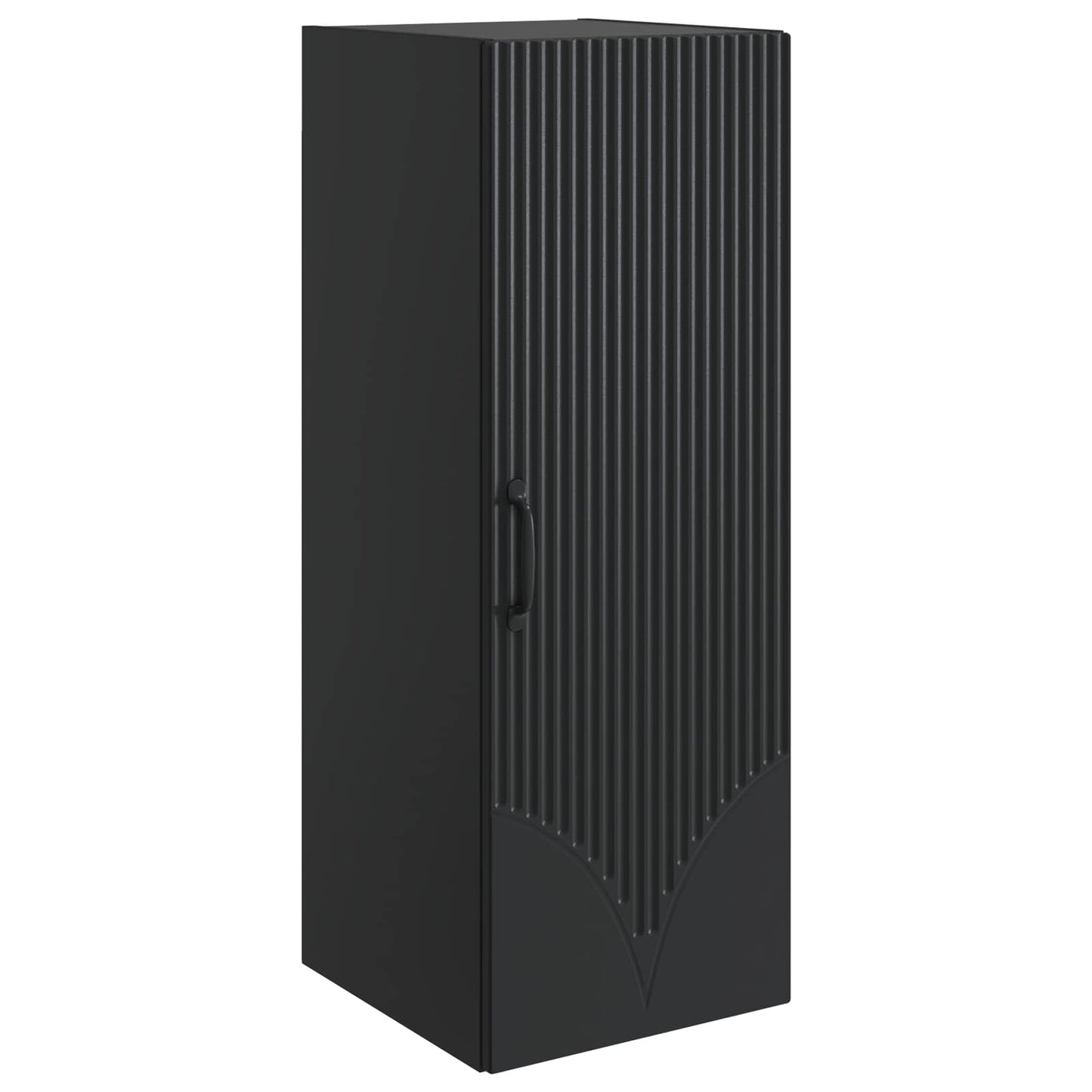 Wandkast Zwart 33 x 34,5 x 90 cm Bewerkt hout