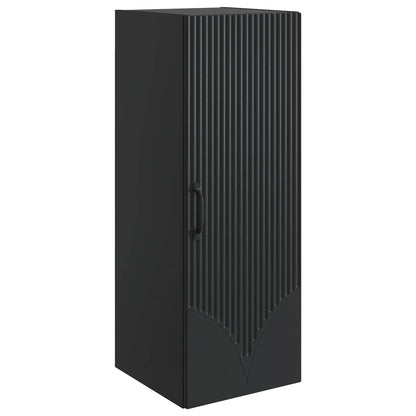 Wandkast Zwart 33 x 34,5 x 90 cm Bewerkt hout