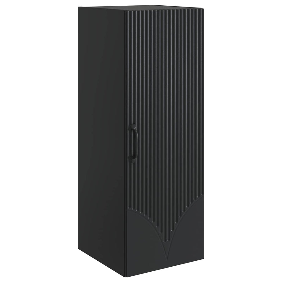Wandkast Zwart 33 x 34,5 x 90 cm Bewerkt hout