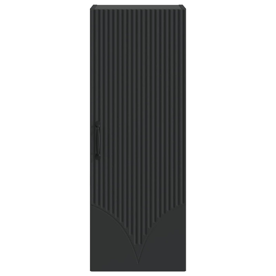Wandkast Zwart 33 x 34,5 x 90 cm Bewerkt hout