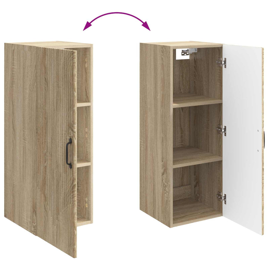 Wandkast Sonoma Eiken 33 x 34,5 x 90 cm Bewerkt hout
