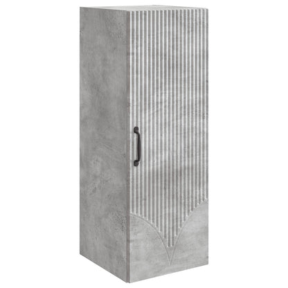 Wandkast Betongrijs 33 x 34,5 x 90 cm Bewerkt hout