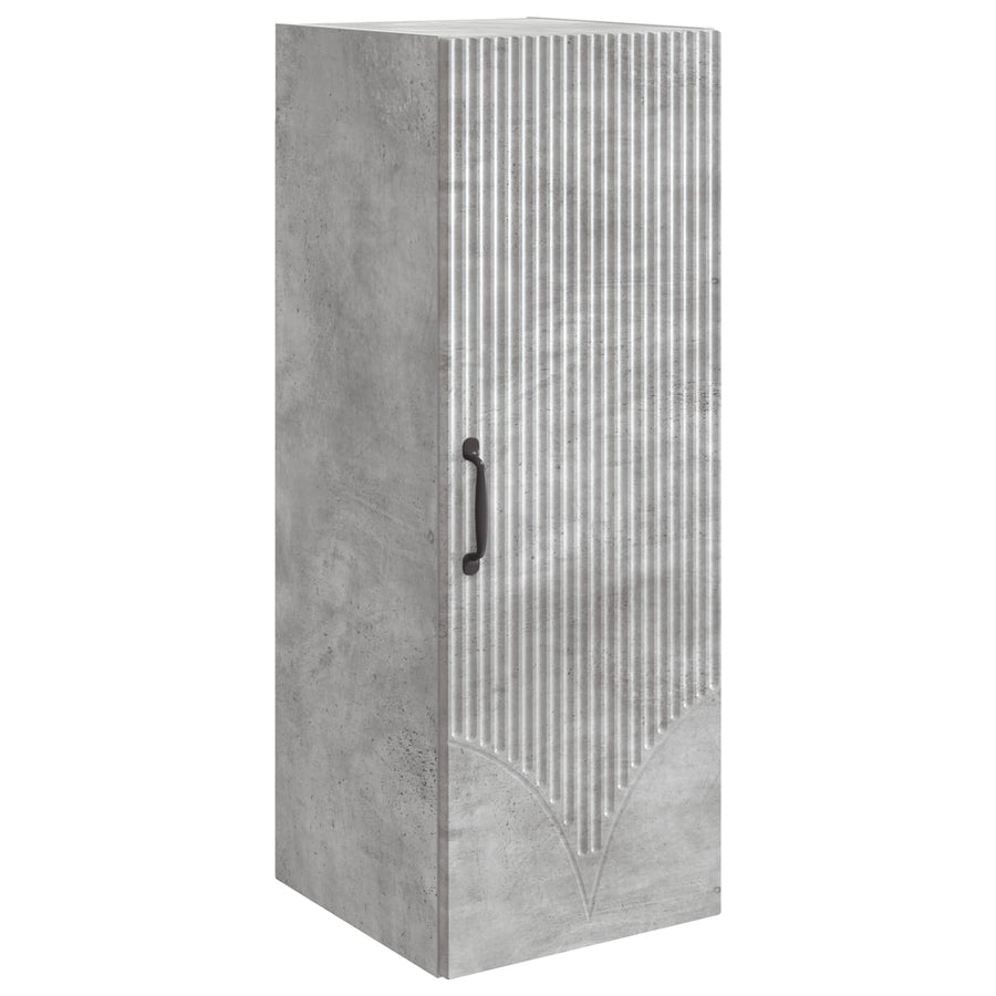 Wandkast Betongrijs 33 x 34,5 x 90 cm Bewerkt hout