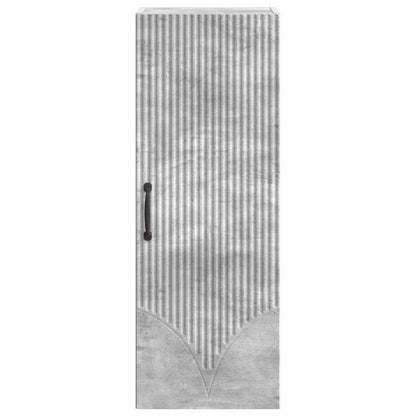 Wandkast Betongrijs 33 x 34,5 x 90 cm Bewerkt hout