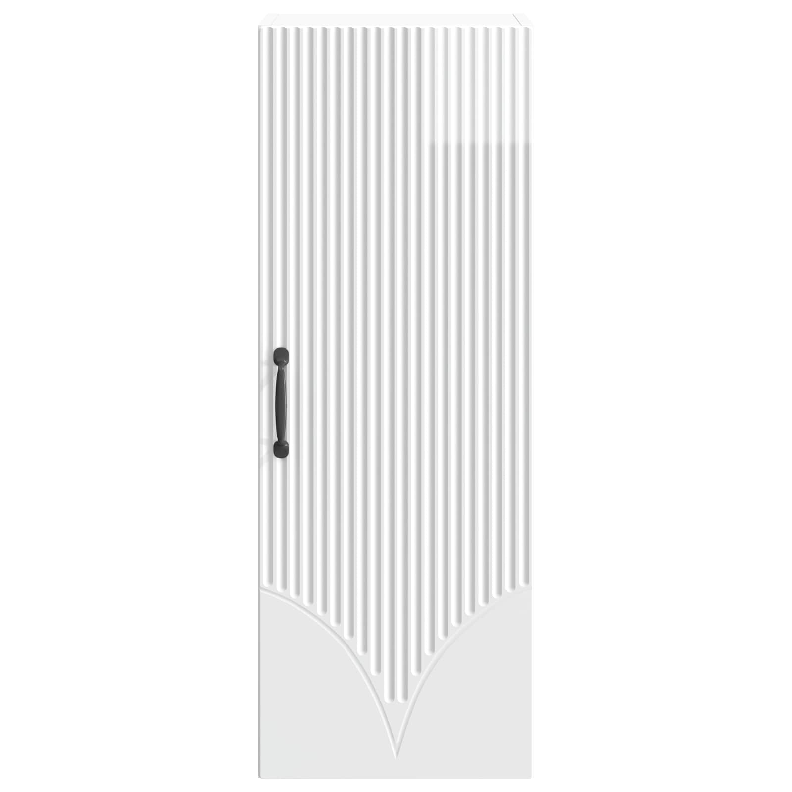 Wandkast Hoogglans Wit 33 x 34,5 x 90 cm Bewerkt hout