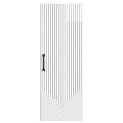 Wandkast Hoogglans Wit 33 x 34,5 x 90 cm Bewerkt hout