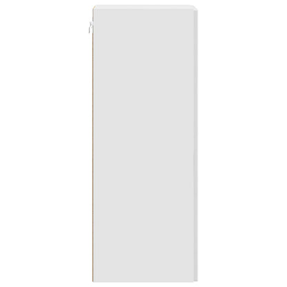 Wandkast Hoogglans Wit 33 x 34,5 x 90 cm Bewerkt hout