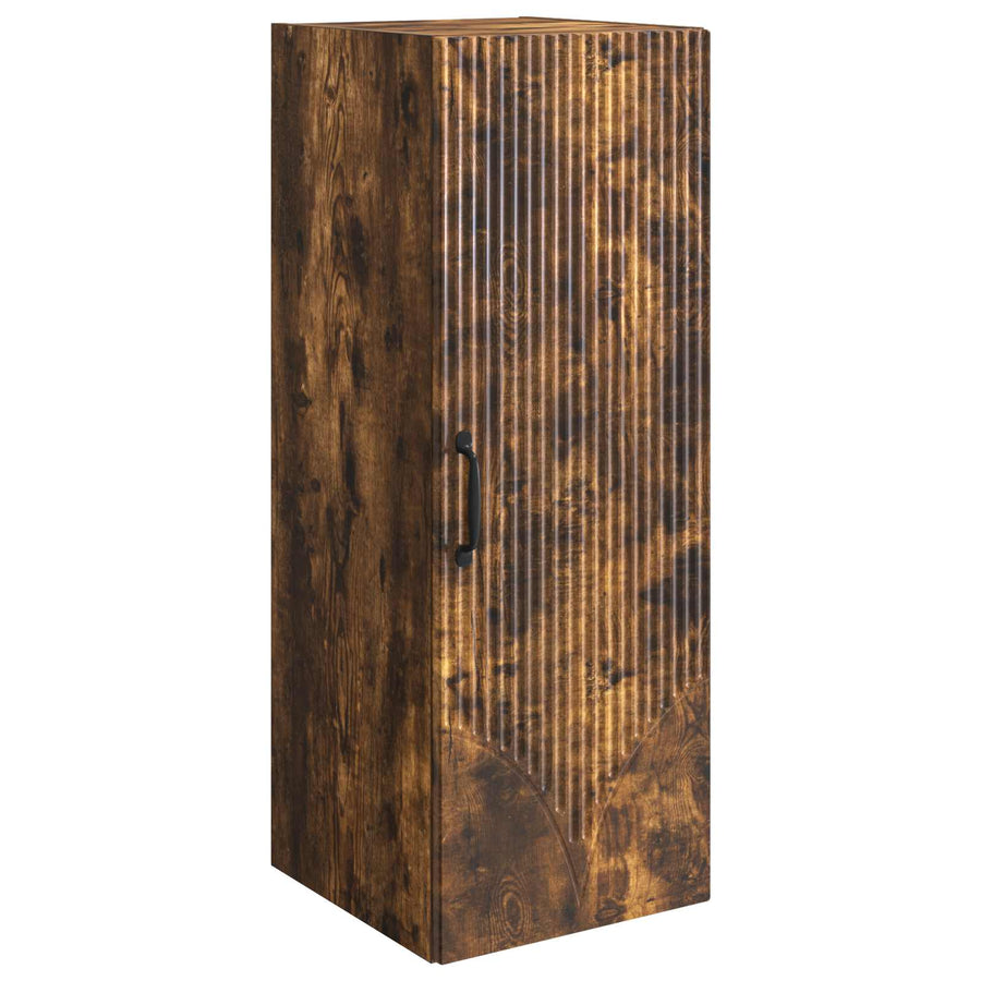 Wandkast Gerookt eiken 33 x 34,5 x 90 cm Bewerkt hout