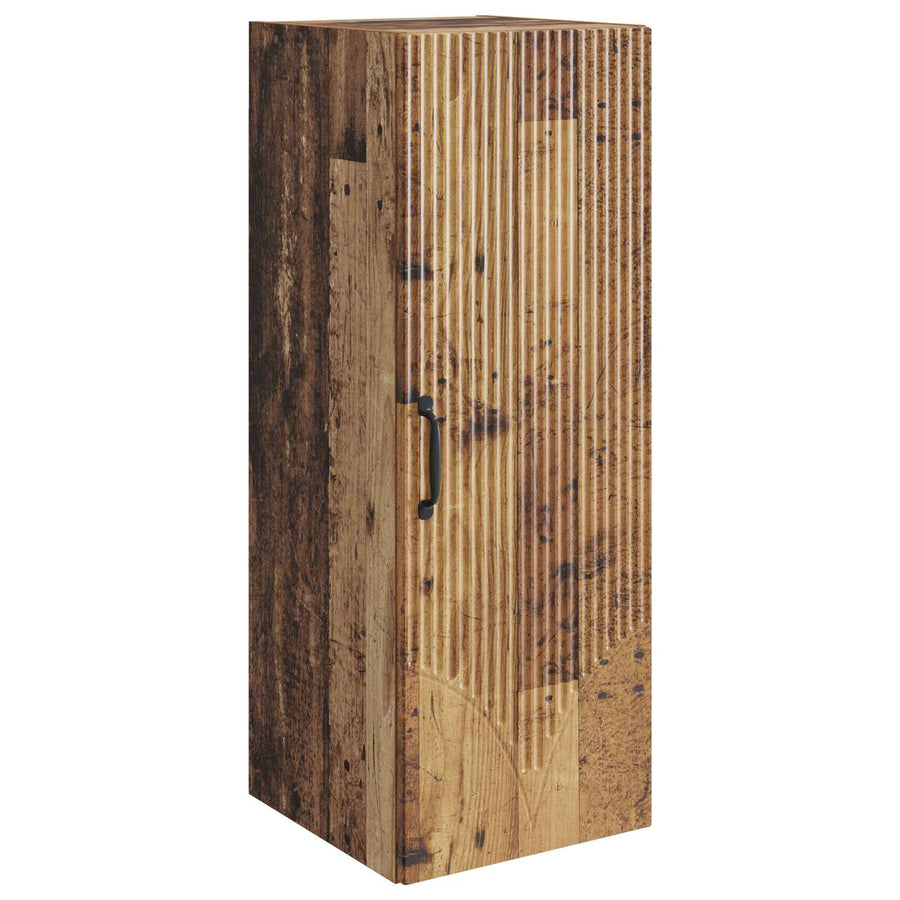 Wandkast Oud hout 33 x 34,5 x 90 cm Bewerkt hout