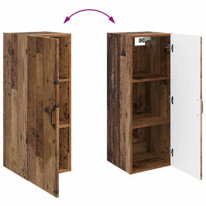 Wandkast Oud hout 33 x 34,5 x 90 cm Bewerkt hout