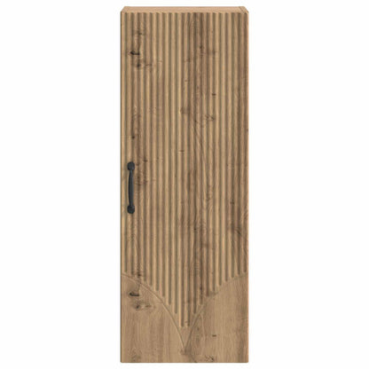 Wandkast Artisanaal eiken 33 x 34,5 x 90 cm Bewerkt hout