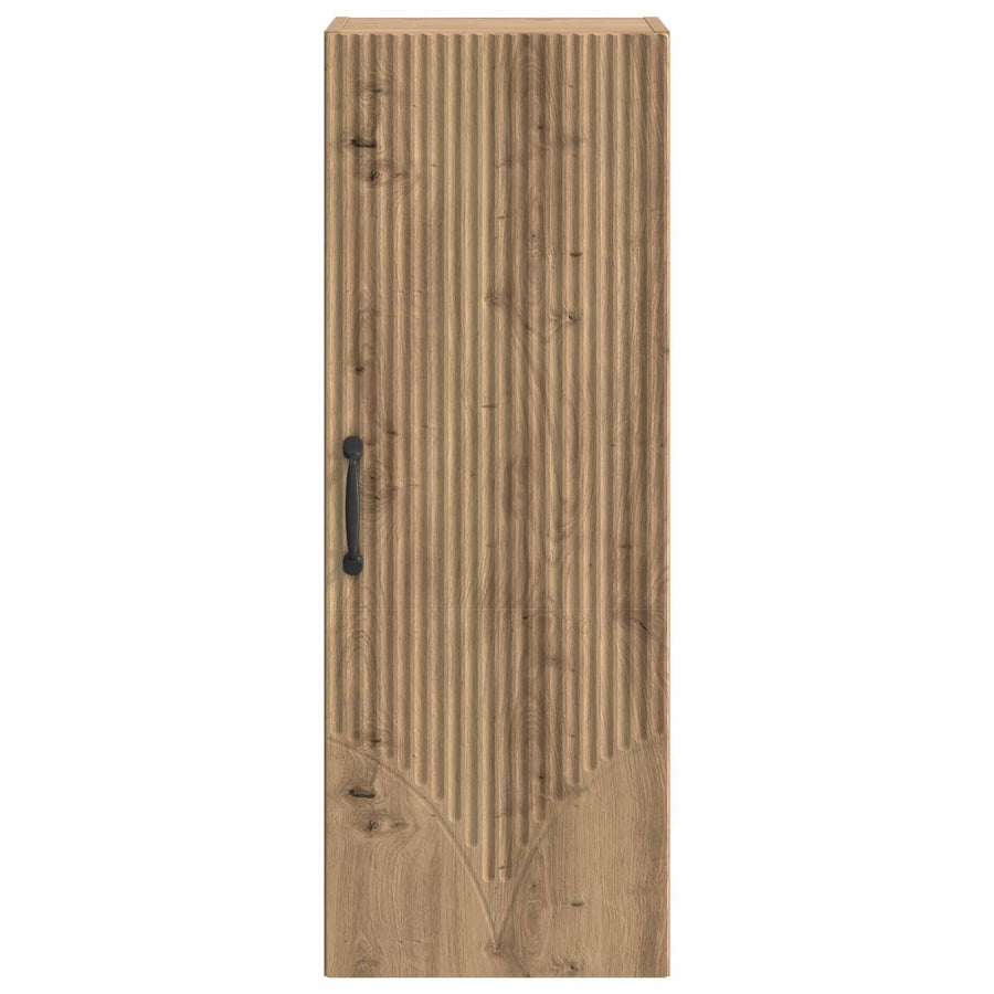 Wandkast Artisanaal eiken 33 x 34,5 x 90 cm Bewerkt hout