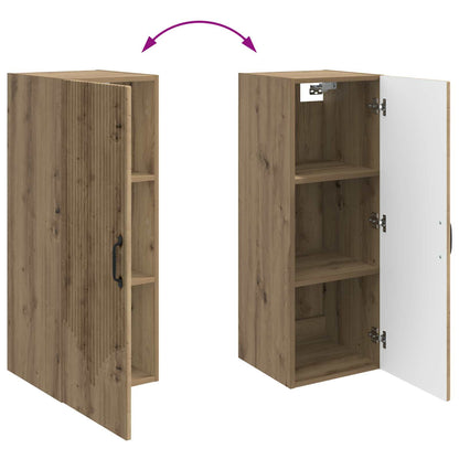 Wandkast Artisanaal eiken 33 x 34,5 x 90 cm Bewerkt hout