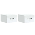 Nachtkastjes 2 stuks wit 34,5x33x20 cm bewerkt hout