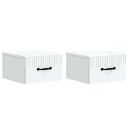 Nachtkastjes 2 stuks wit 34,5x33x20 cm bewerkt hout