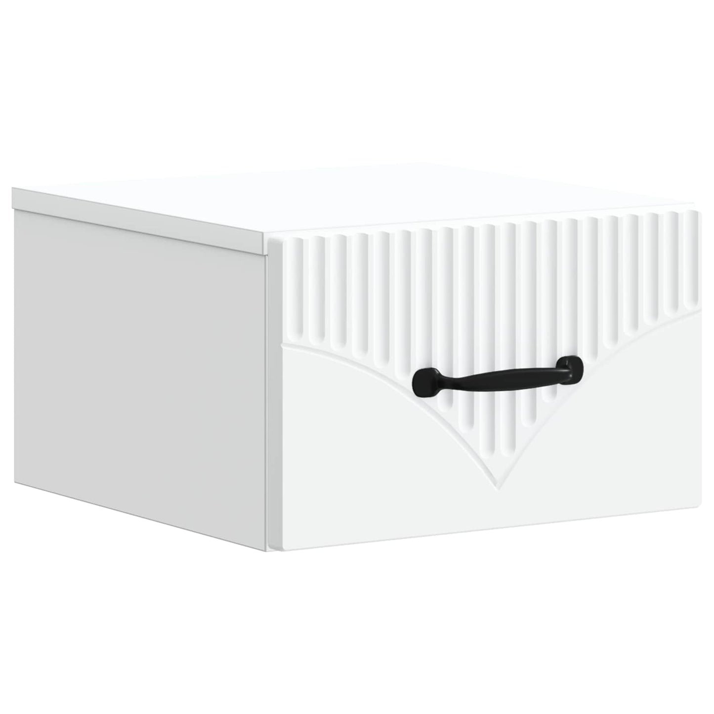 Wandbeugel Bedkast 2 pcs Wit 34,5 x 33 x 20 cm Bewerkt hout