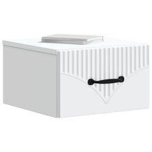 Wandbeugel Bedkast 2 pcs Wit 34,5 x 33 x 20 cm Bewerkt hout