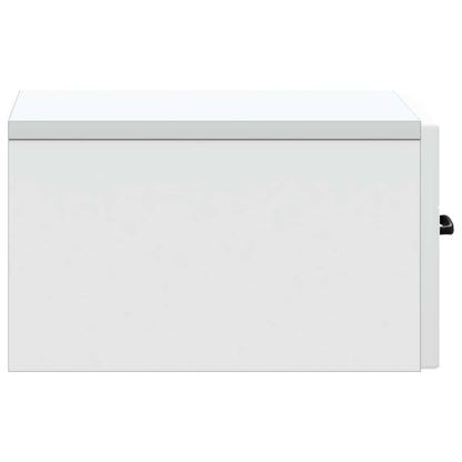 Wandbeugel Bedkast 2 pcs Wit 34,5 x 33 x 20 cm Bewerkt hout