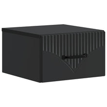 Wandbeugel Bedkast Zwart 34,5 x 33 x 20 cm Bewerkt hout
