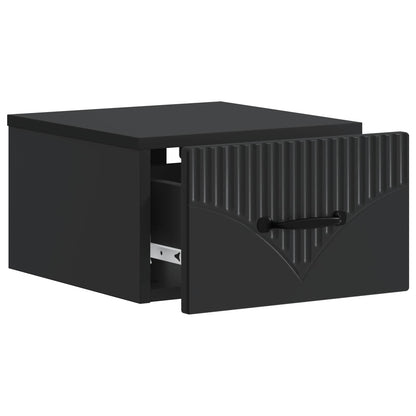 Wandbeugel Bedkast Zwart 34,5 x 33 x 20 cm Bewerkt hout