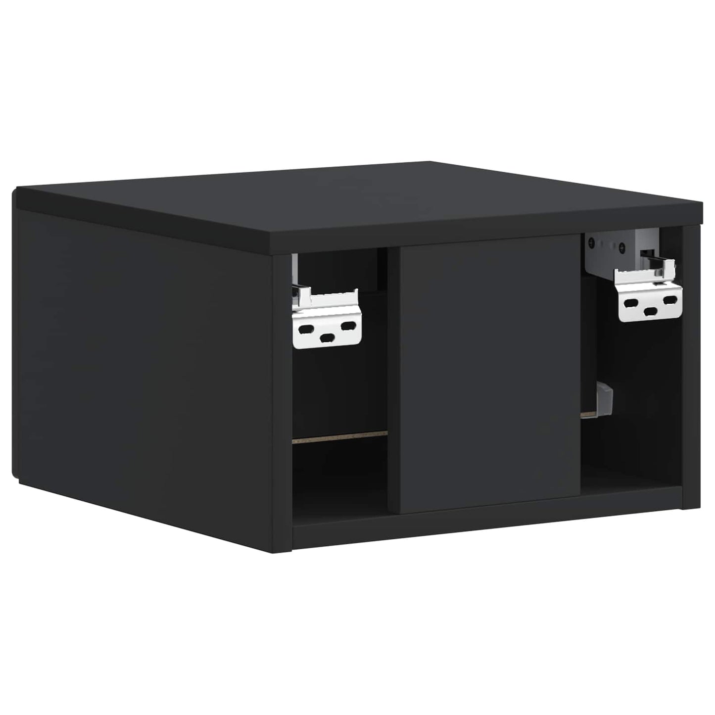 Wandbeugel Bedkast Zwart 34,5 x 33 x 20 cm Bewerkt hout