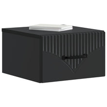 Wandbeugel Bedkast Zwart 34,5 x 33 x 20 cm Bewerkt hout