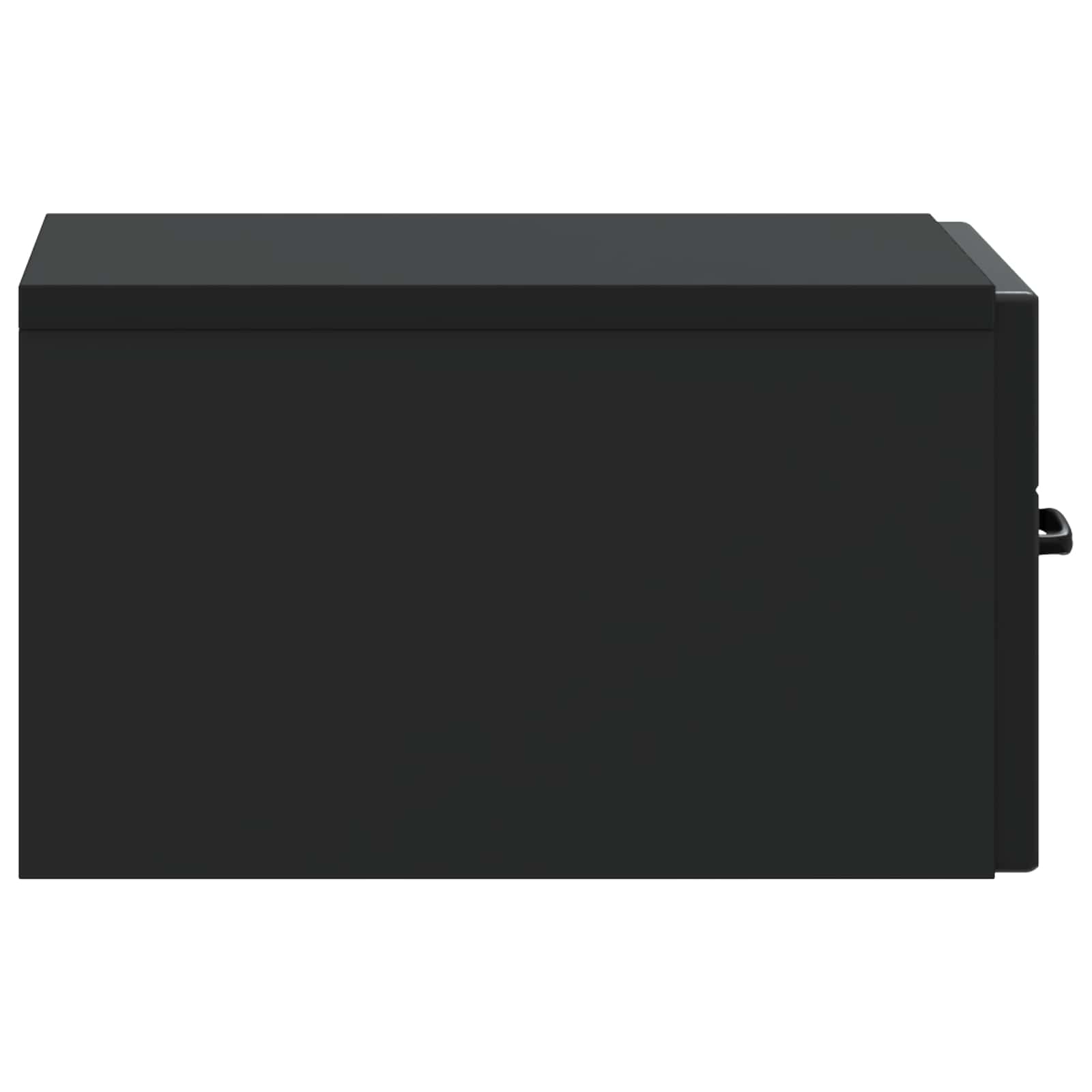 Wandbeugel Bedkast Zwart 34,5 x 33 x 20 cm Bewerkt hout