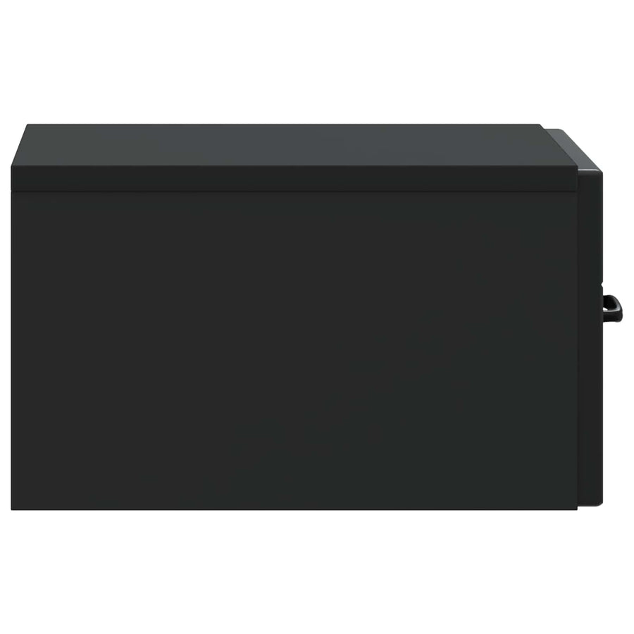 Wandbeugel Bedkast Zwart 34,5 x 33 x 20 cm Bewerkt hout