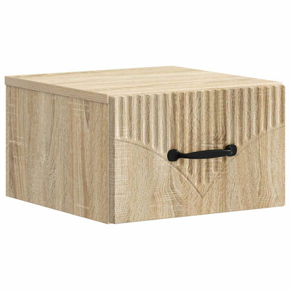 Wandbeugel Bedkast Sonoma Eiken 34,5 x 33 x 20 cm Bewerkt hout