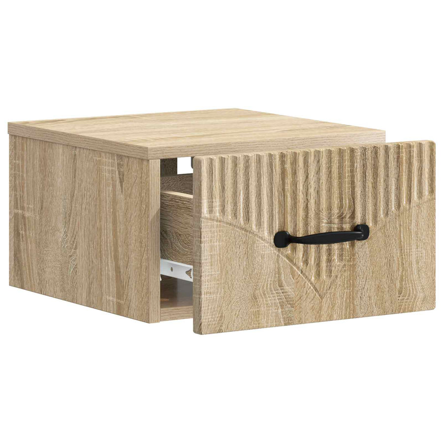 Wandbeugel Bedkast Sonoma Eiken 34,5 x 33 x 20 cm Bewerkt hout
