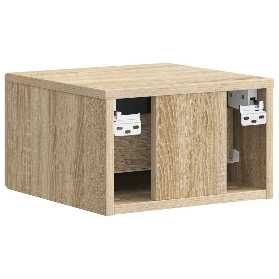 Wandbeugel Bedkast Sonoma Eiken 34,5 x 33 x 20 cm Bewerkt hout