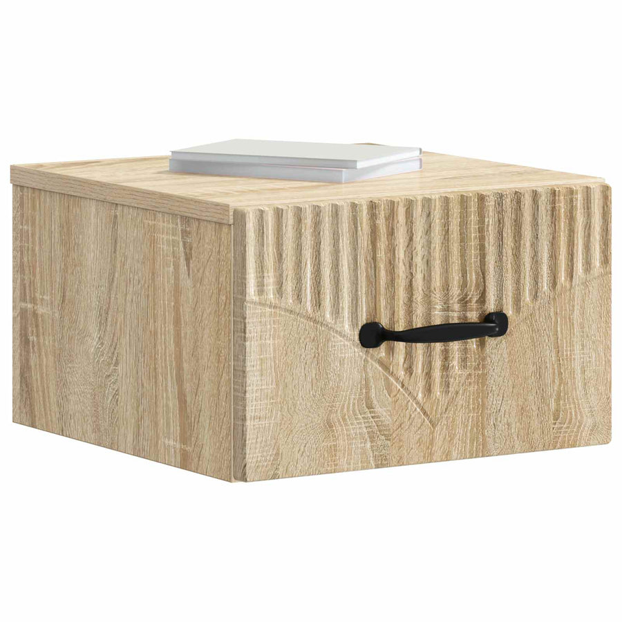 Wandbeugel Bedkast Sonoma Eiken 34,5 x 33 x 20 cm Bewerkt hout