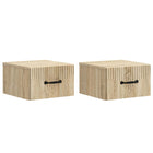 Nachtkastjes 2 stuks Sonoma eiken 34,5x33x20 cm muurmontage