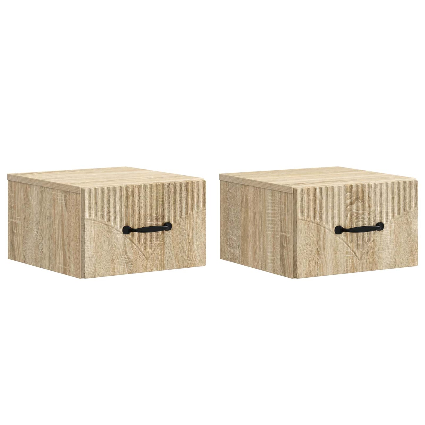 Wandbeugel Bedkast 2 pcs Sonoma Eiken 34,5 x 33 x 20 cm