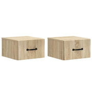 Nachtkastjes 2 stuks Sonoma eiken 34,5x33x20 cm muurmontage