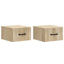 Wandbeugel Bedkast 2 pcs Sonoma Eiken 34,5 x 33 x 20 cm