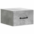 Wandkastje 34,5x33x20 cm betongrijs bewerkt hout