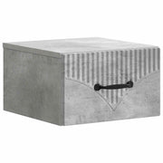 Wandkastje 34,5x33x20 cm betongrijs bewerkt hout