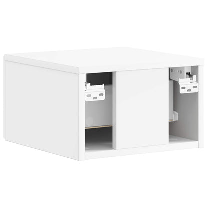 Wandbeugel Bedkast Hoogglans Wit 34,5 x 33 x 20 cm Bewerkt hout
