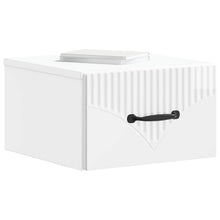 Wandbeugel Bedkast Hoogglans Wit 34,5 x 33 x 20 cm Bewerkt hout