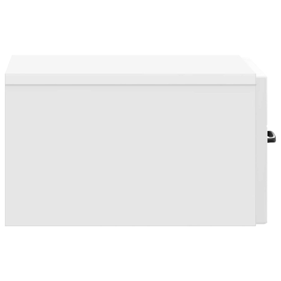 Wandbeugel Bedkast Hoogglans Wit 34,5 x 33 x 20 cm Bewerkt hout