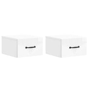 Nachtkastjes hoogglans wit 34,5x33x20 cm muurmontage