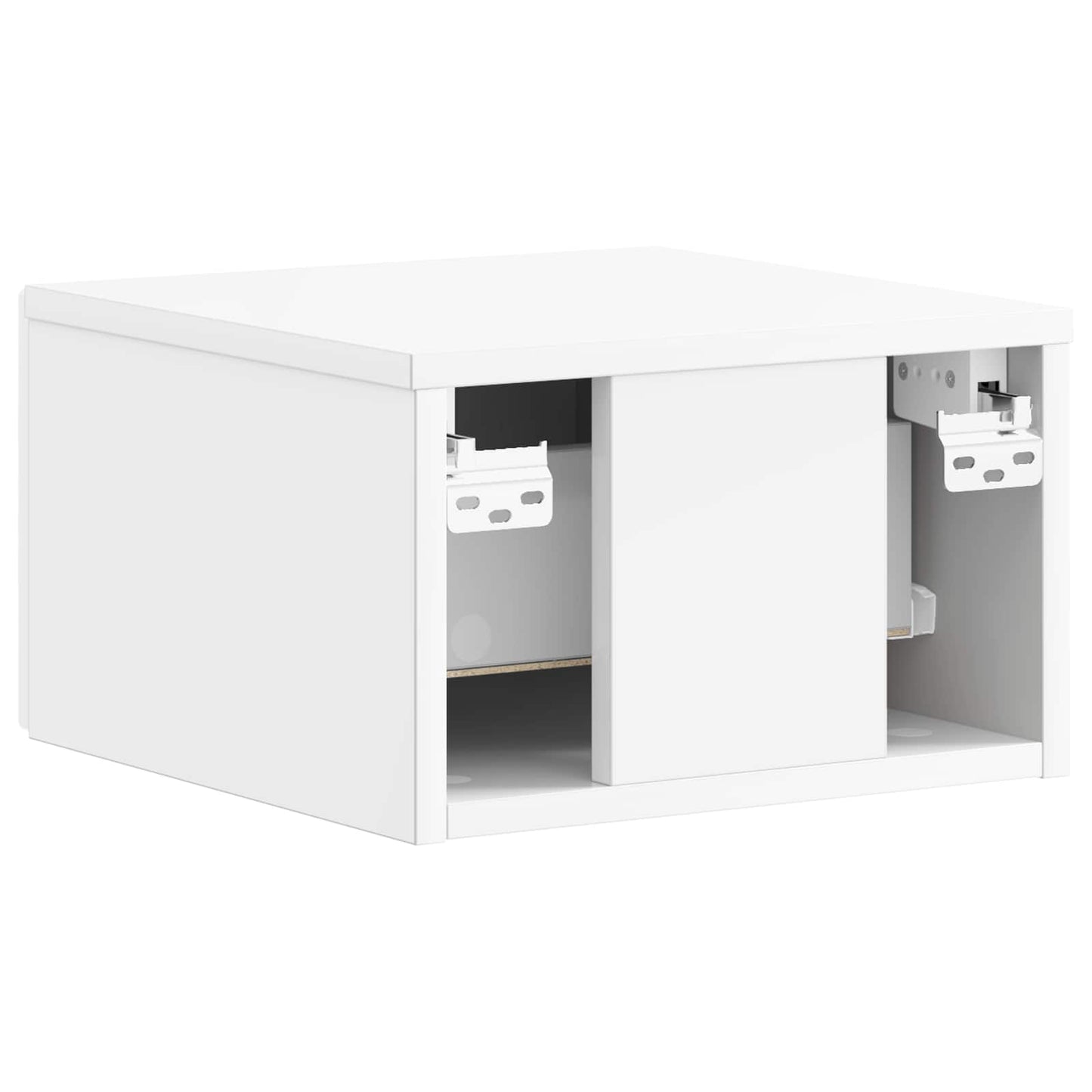 Wandbeugel Bedkast 2 pcs Hoogglans Wit 34,5 x 33 x 20 cm