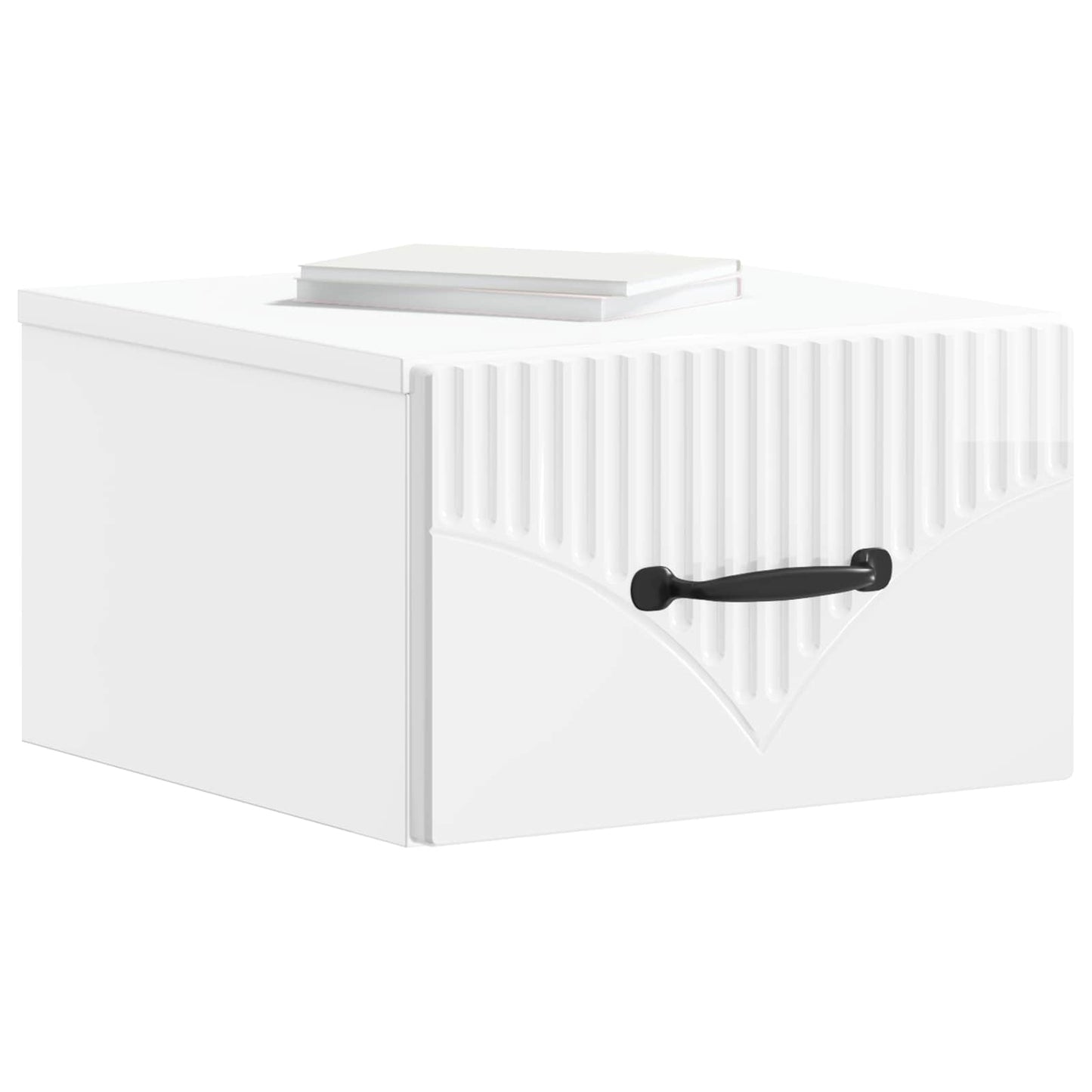 Wandbeugel Bedkast 2 pcs Hoogglans Wit 34,5 x 33 x 20 cm