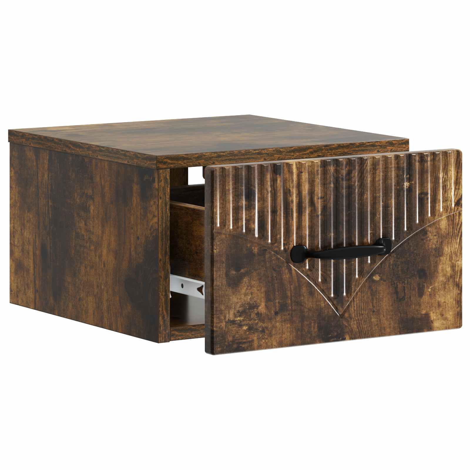 Wandbeugel Bedkast Gerookt eiken 34,5 x 33 x 20 cm Bewerkt hout