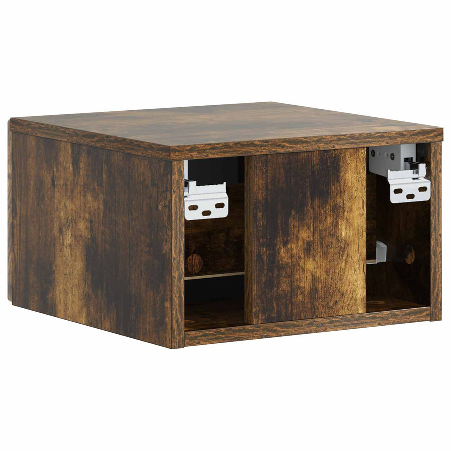 Wandbeugel Bedkast Gerookt eiken 34,5 x 33 x 20 cm Bewerkt hout